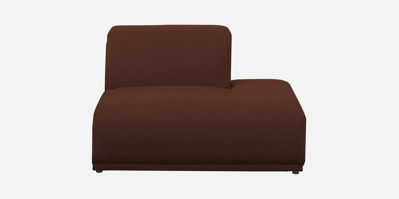 Adam Fabric RHS Sectional Sofa (3+Ottoman Lounger) In Coffee Brown Colour - Febonic Living