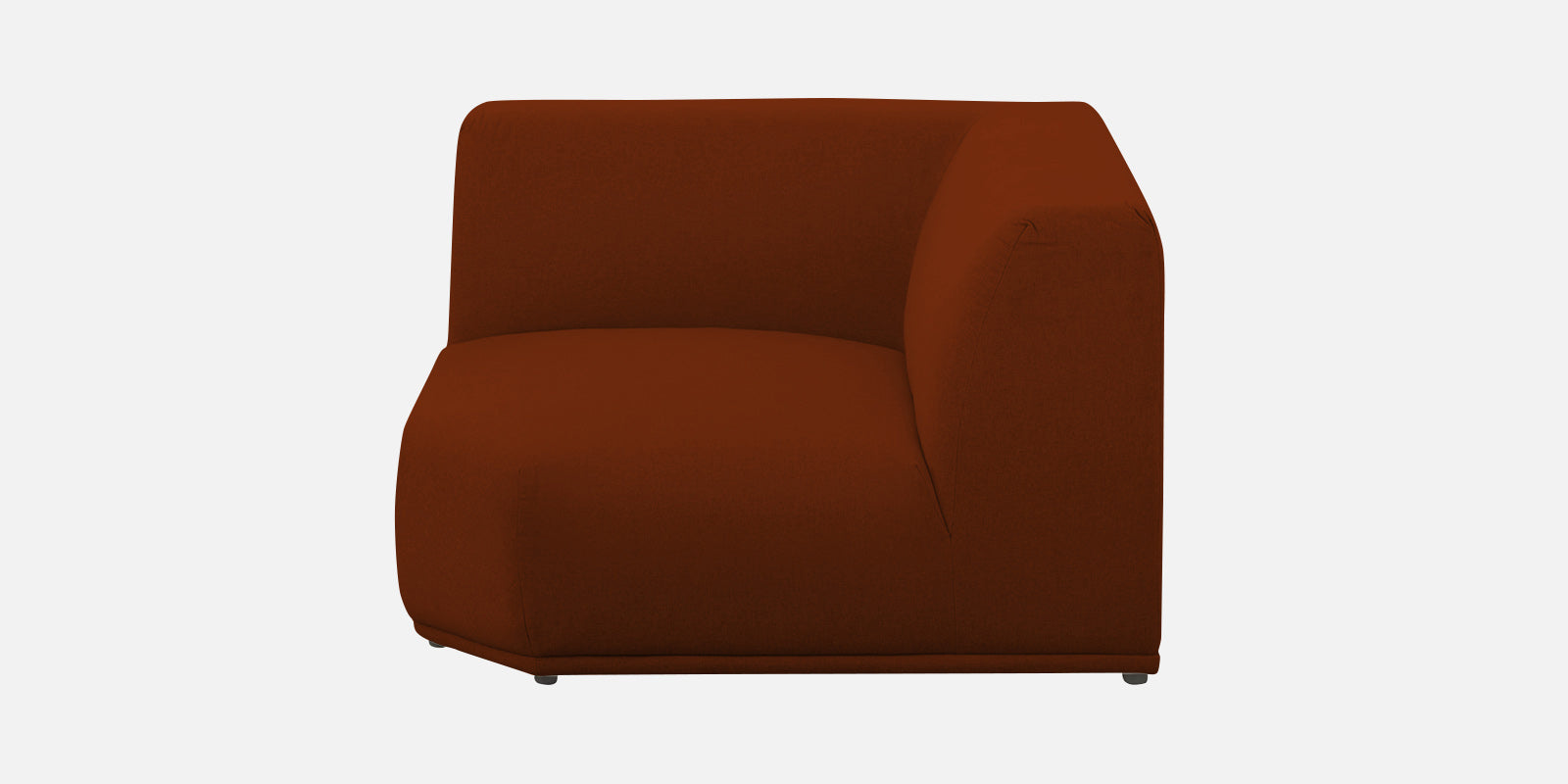 Adam Fabric RHS Sectional Sofa (3+Ottoman Lounger) In Burnt Orange Colour - Febonic Living