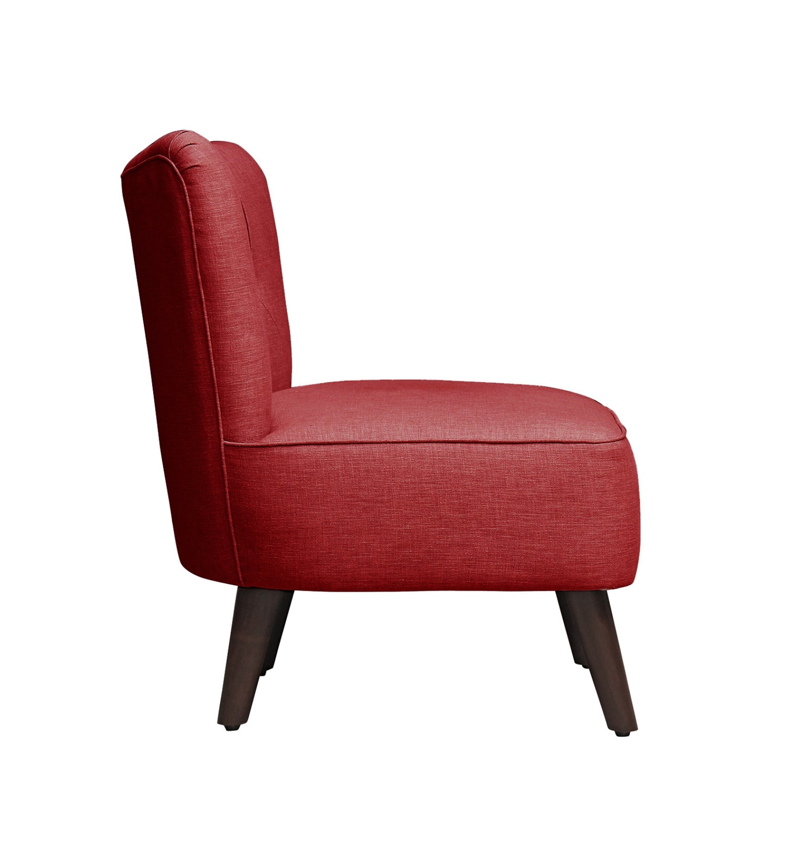 Lola Fabric Slipper Chair in Blood Maroon Colour - Febonic Living