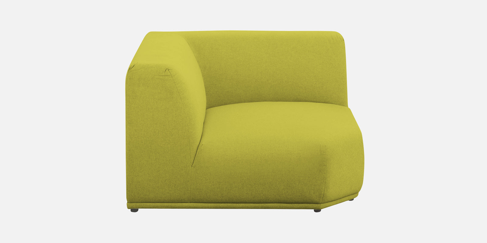 Adam Fabric LHS Sectional Sofa(3+Ottoman Lounger) In Parrot Green Colour - Febonic Living