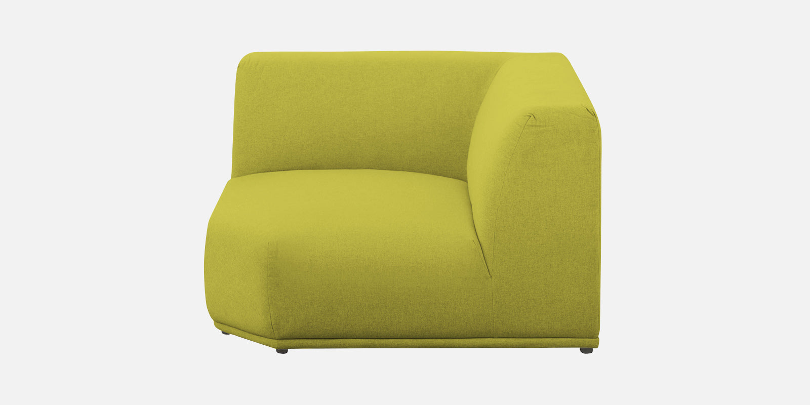 Adam Fabric RHS Sectional Sofa (3+Ottoman Lounger) In Parrot Green Colour - Febonic Living