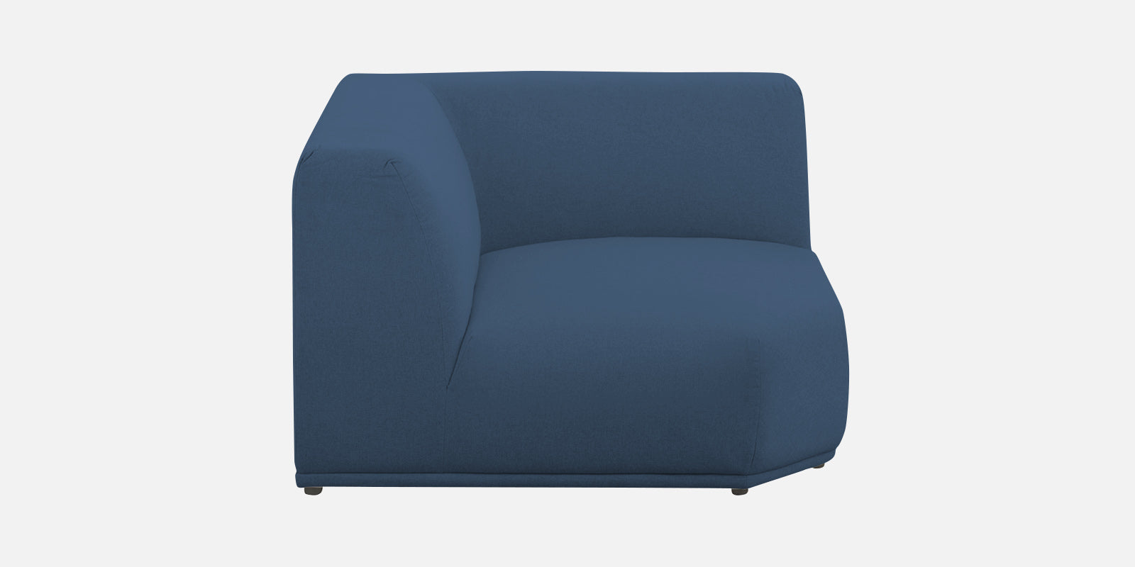 Adam Fabric LHS Sectional Sofa (3+Ottoman Lounger) In Light Blue Colour - Febonic Living