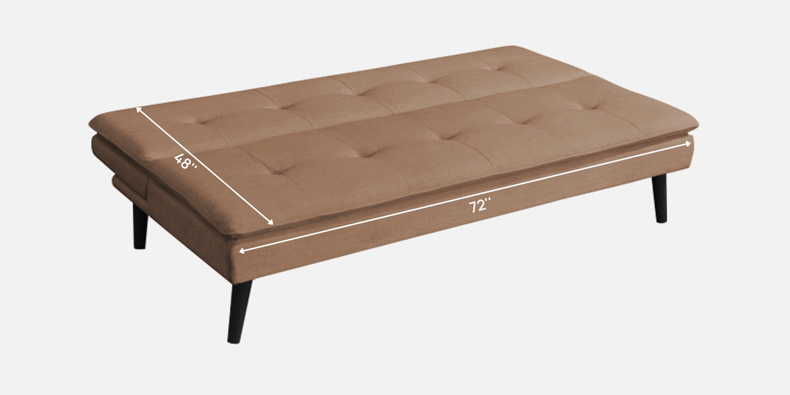Toner Fabric 3 Seater Convertible Sofa Cum Bed In Cookie Beige Colour