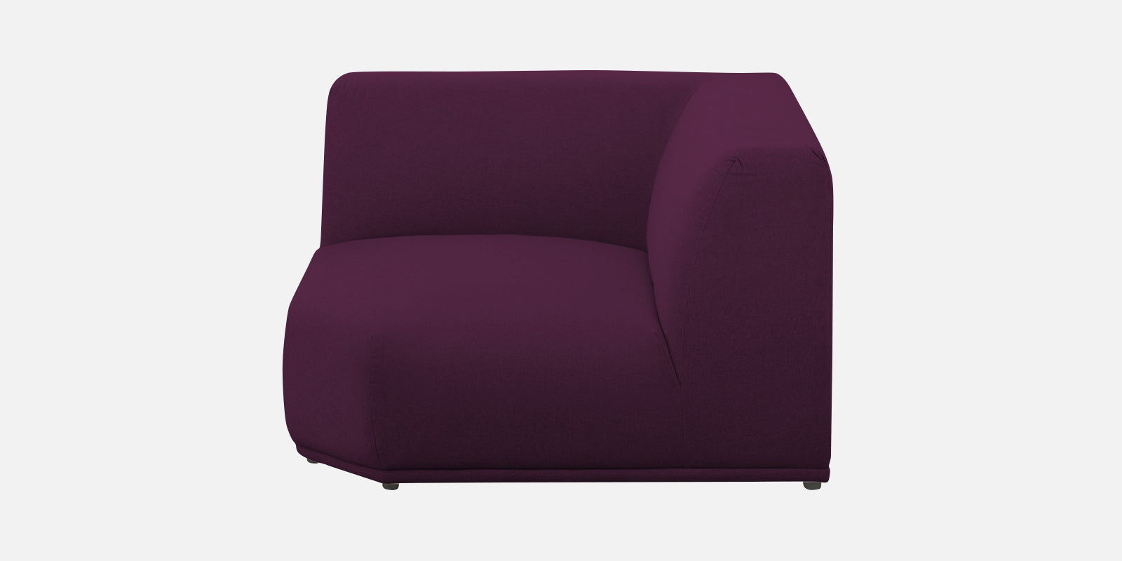 Adam Fabric RHS Sectional Sofa (3+Ottoman Lounger) In Greek Purple Colour - Febonic Living