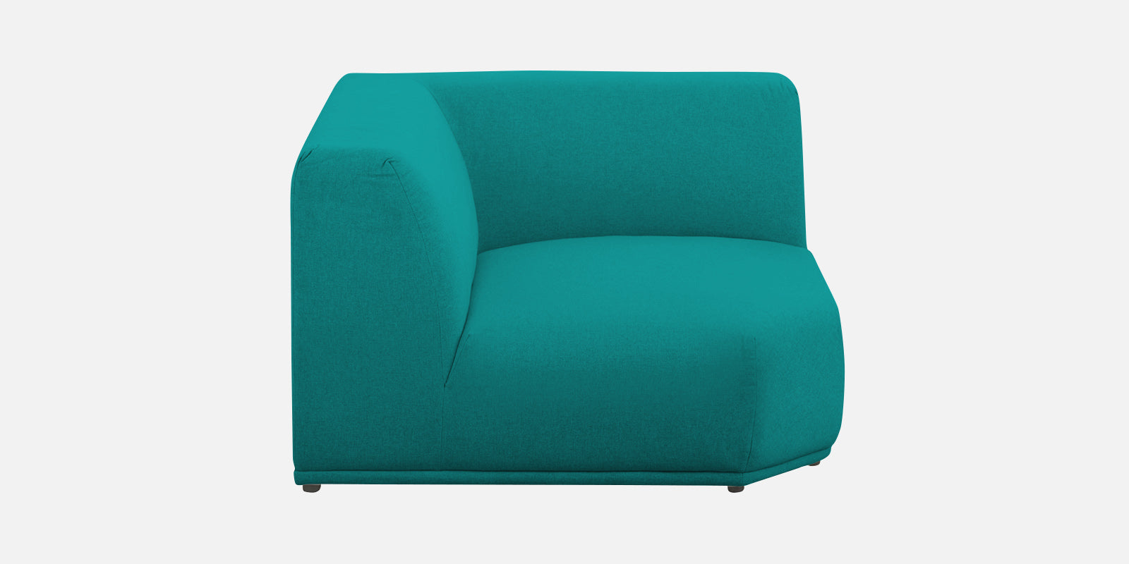 Adam Fabric LHS Sectional Sofa (3+Ottoman Lounger) In Sea green Colour - Febonic Living