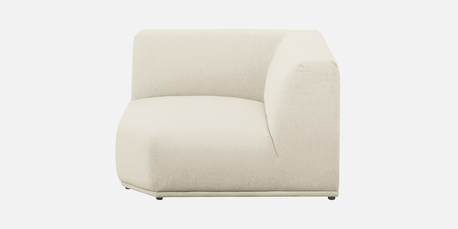 Adam Fabric RHS Sectional Sofa (3+Ottoman Lounger) In Ivory Cream Colour - Febonic Living