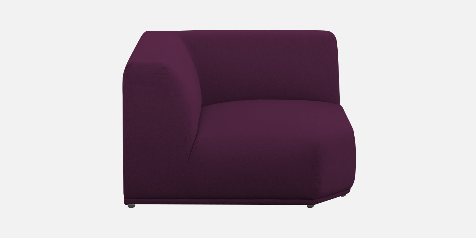 Adam Fabric LHS Sectional Sofa (3+Ottoman Lounger) In Greek Purple Colour - Febonic Living