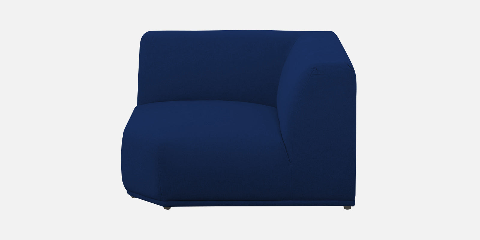 Adam Fabric RHS Sectional Sofa (3+Ottoman Lounger) In Royal Blue Colour - Febonic Living