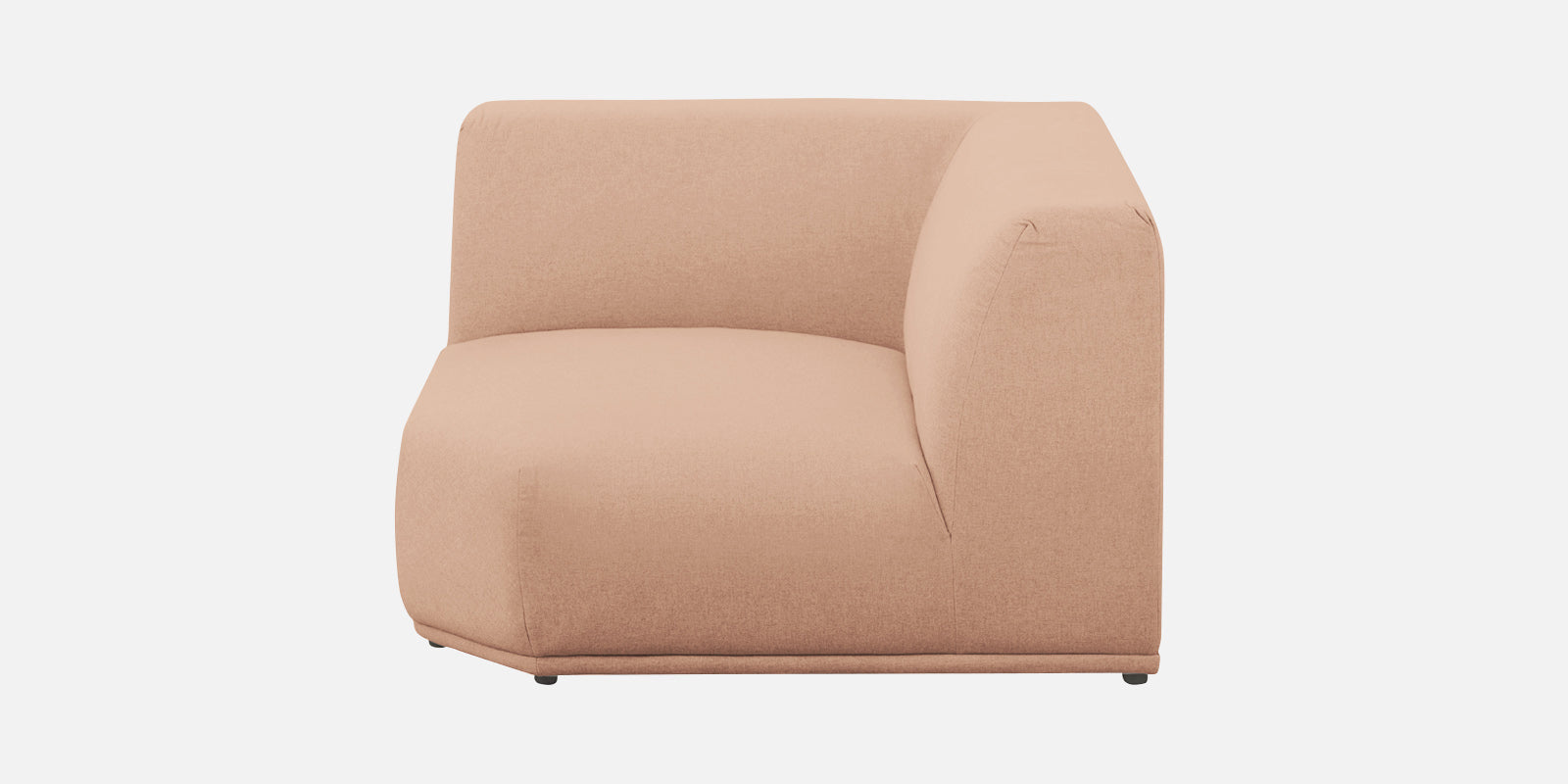 Adam Fabric RHS Sectional Sofa (3+Ottoman Lounger) In Cosmic Beige Colour - Febonic Living