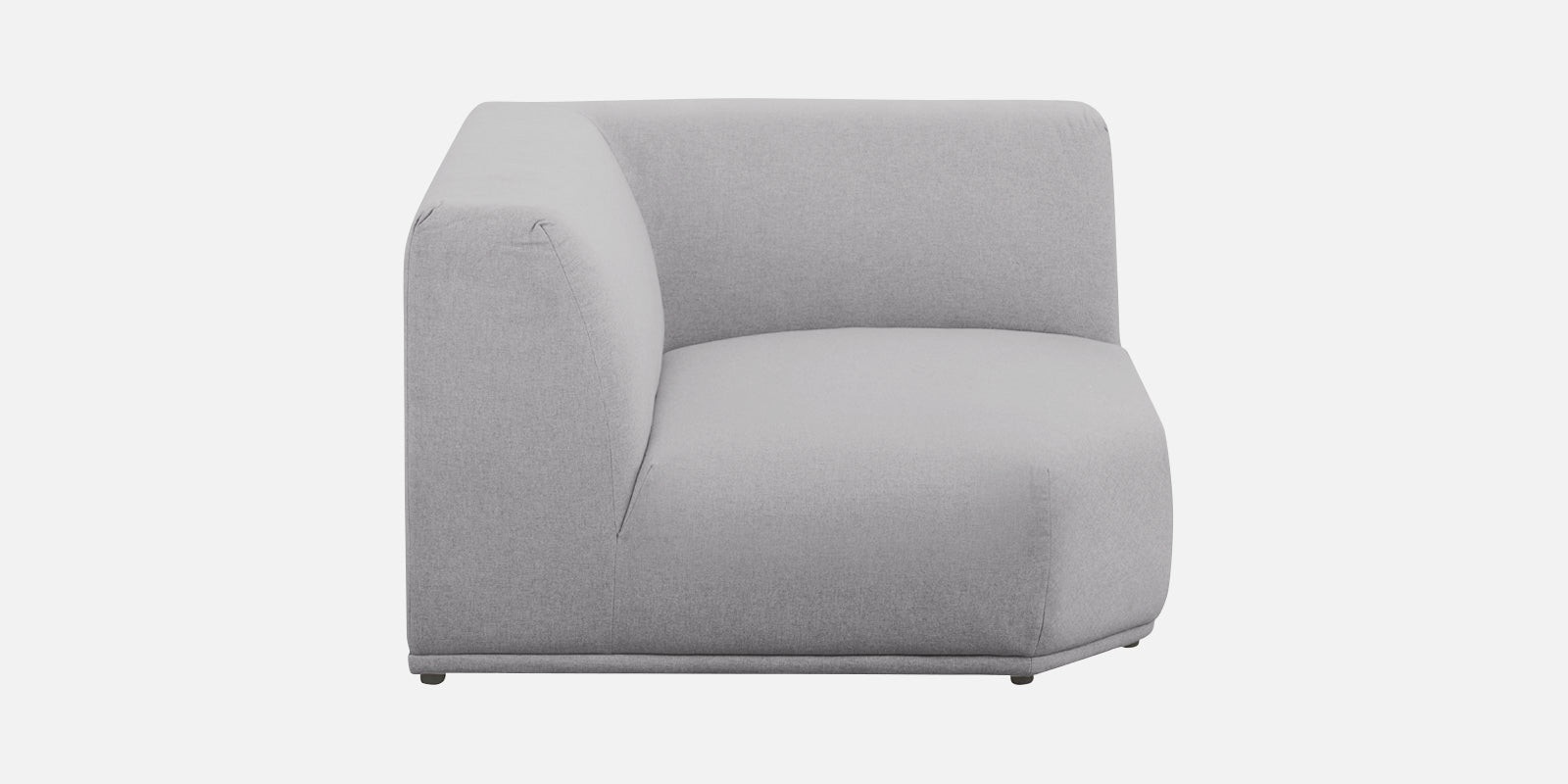 Adam Fabric LHS Sectional Sofa (3+Ottoman Lounger) In Lit Grey Colour - Febonic Living