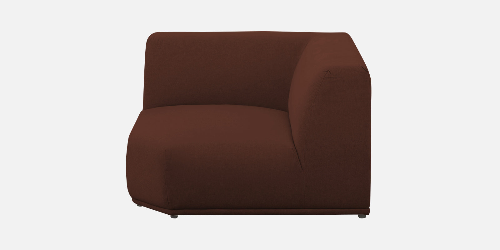 Adam Fabric RHS Sectional Sofa (3+Ottoman Lounger) In Coffee Brown Colour - Febonic Living