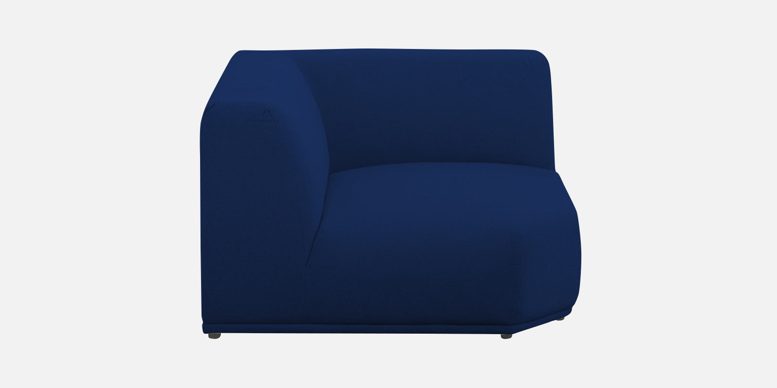 Adam Fabric LHS Sectional Sofa (3+Ottoman Lounger) In Royal Blue Colour - Febonic Living