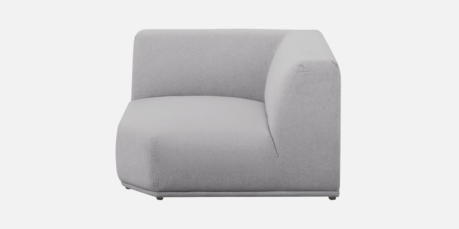 Adam Fabric RHS Sectional Sofa (3+Ottoman Lounger) In Lit Grey Colour - Febonic Living