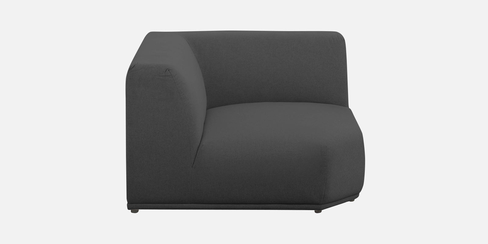 Adam Fabric LHS Sectional Sofa (3+Ottoman Lounger) In Charcoal Grey Colour - Febonic Living