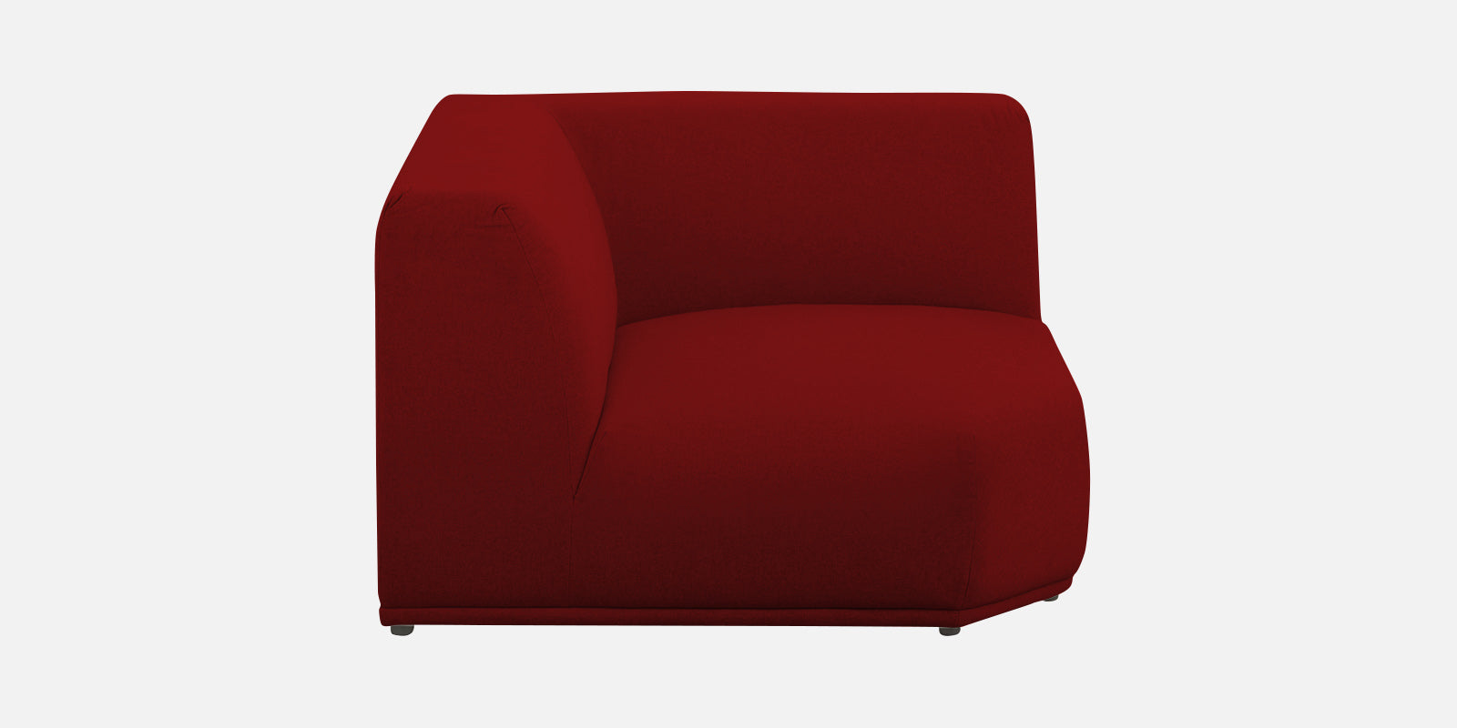 Adam Fabric LHS Sectional Sofa (3+Ottoman Lounger) In Blood Maroon Colour - Febonic Living