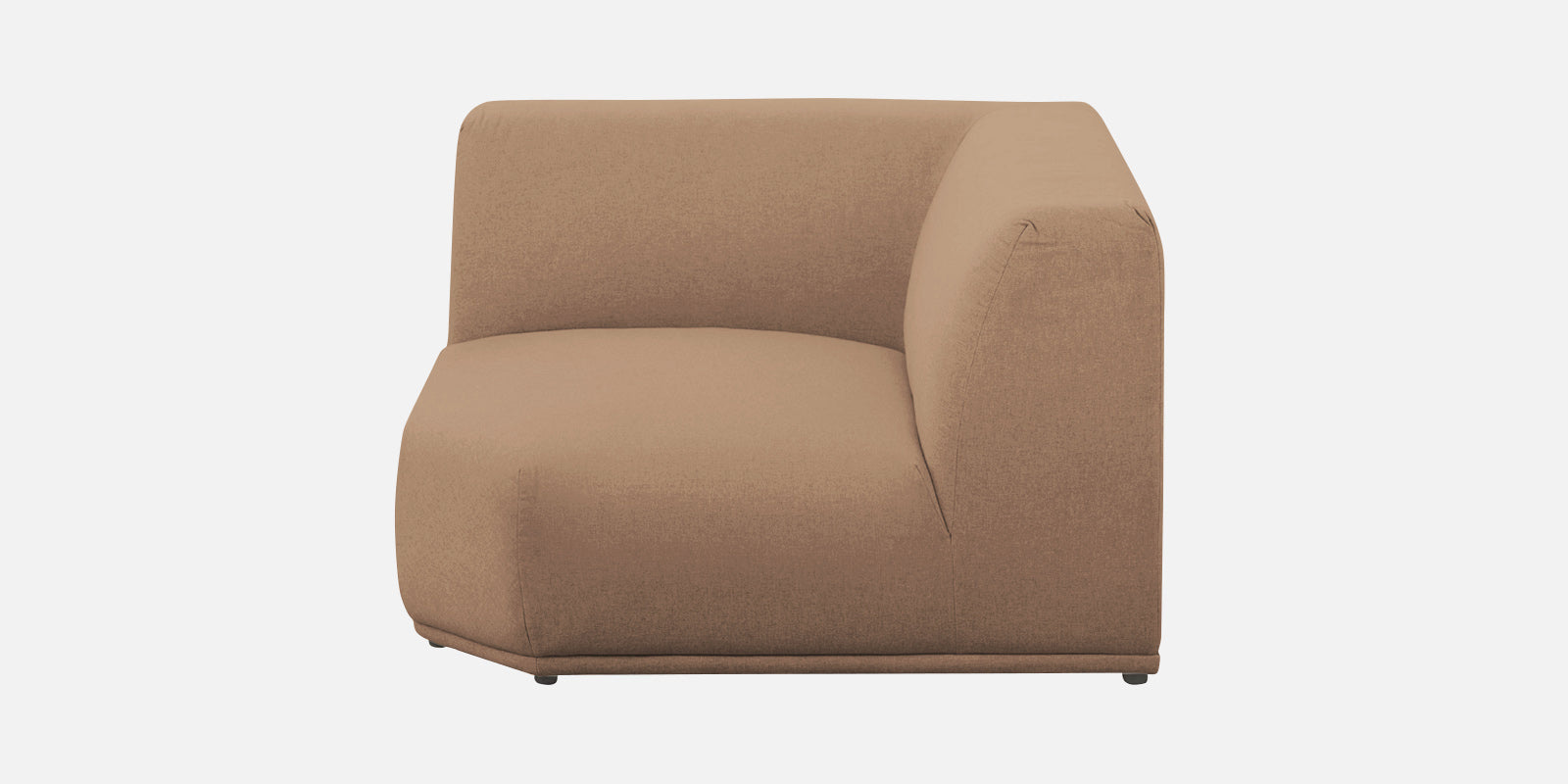 Adam Fabric RHS Sectional Sofa (3+Ottoman Lounger) In Cookie Beige Colour - Febonic Living