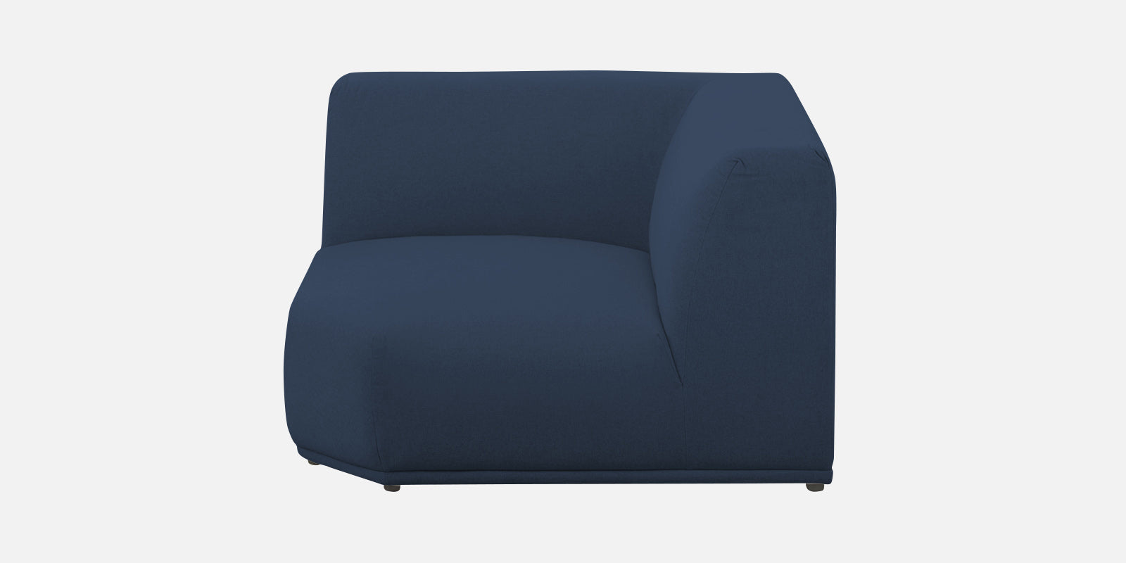Adam Fabric RHS Sectional Sofa (3+Ottoman Lounger) In Denim Blue Colour - Febonic Living