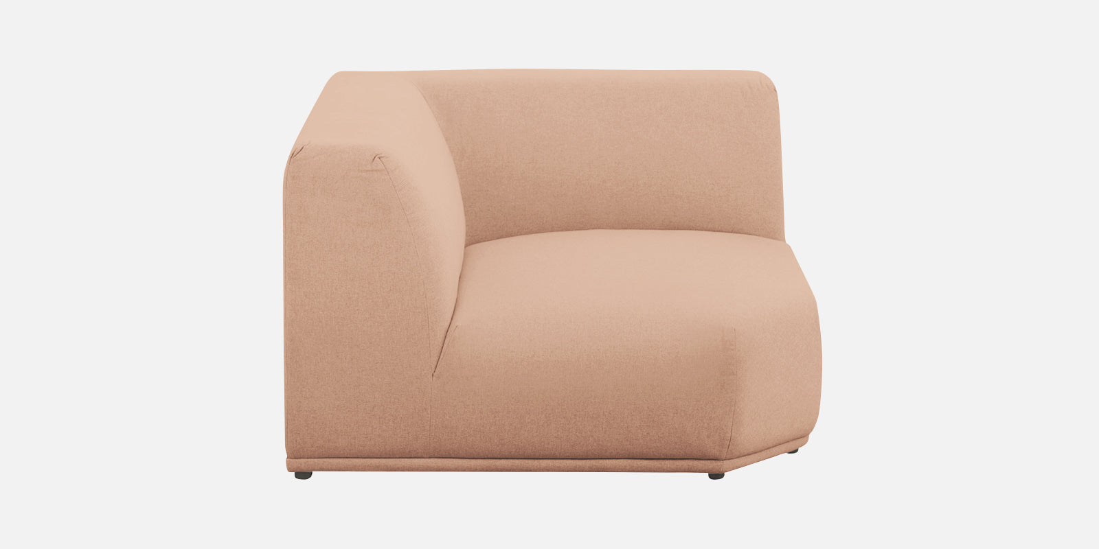 Adam Fabric LHS Sectional Sofa (3+Ottoman Lounger) In Cosmic Beige Colour - Febonic Living