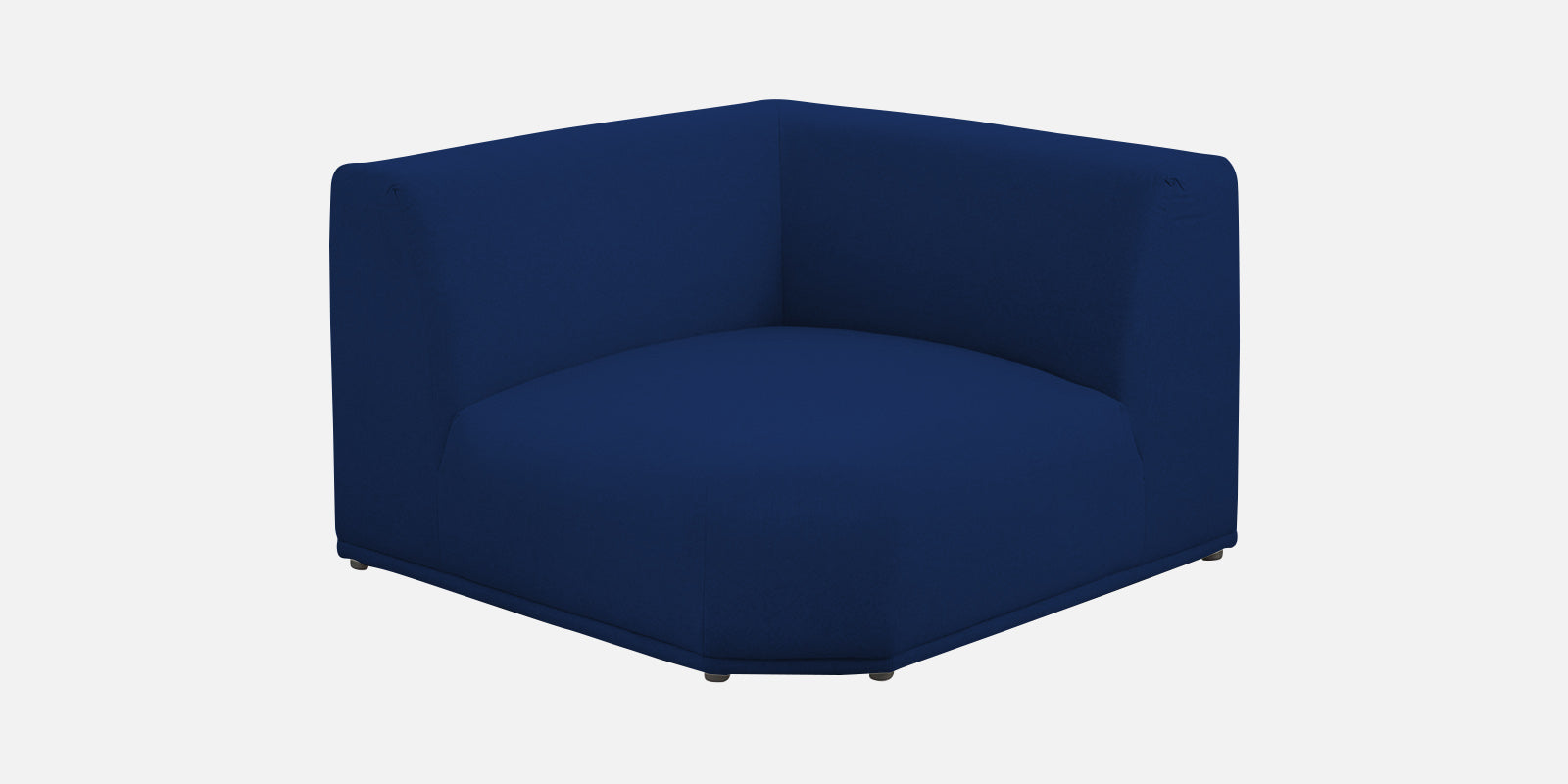 Adam Fabric LHS Sectional Sofa (3+Ottoman Lounger) In Royal Blue Colour - Febonic Living