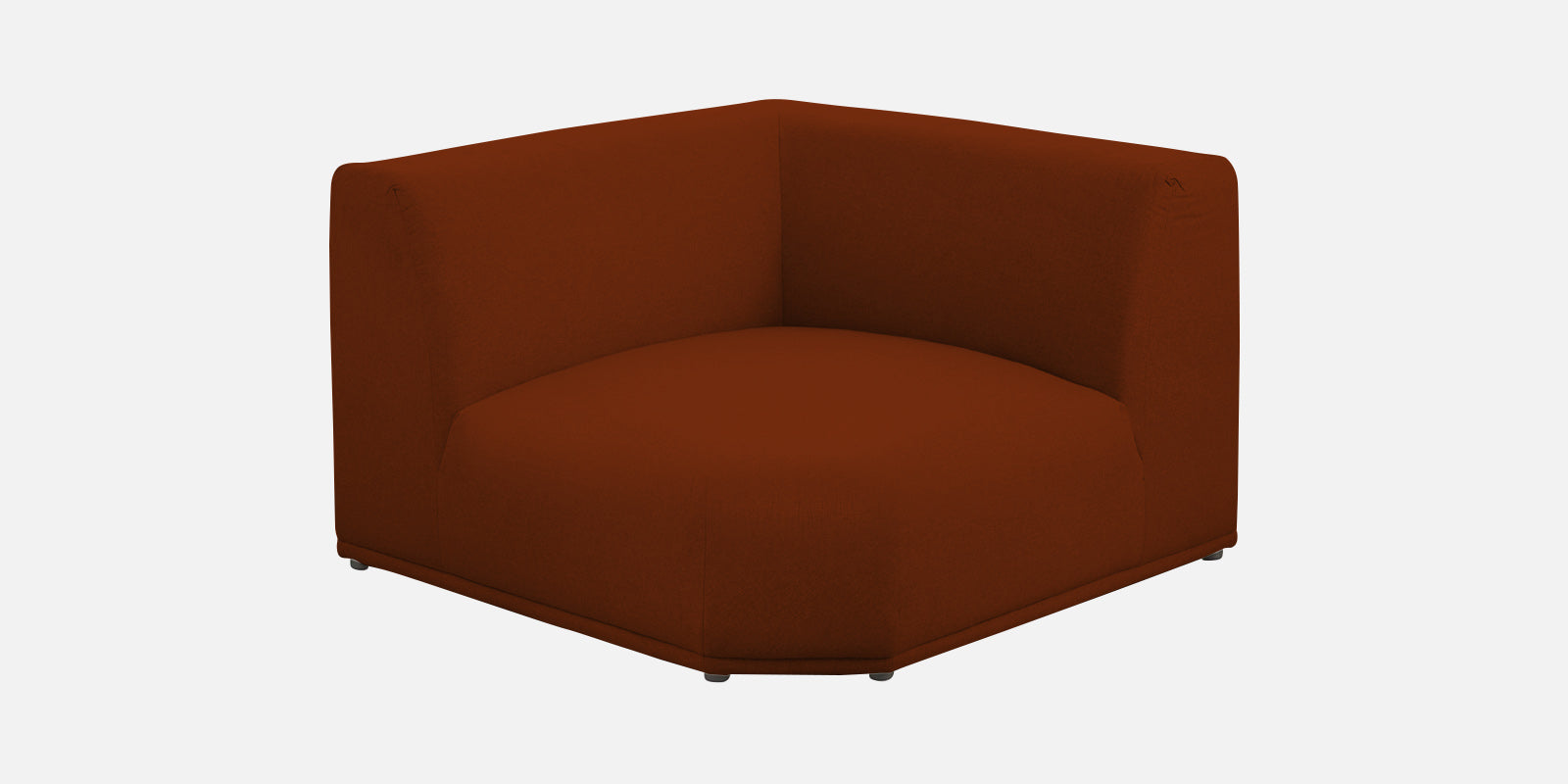 Adam Fabric LHS Sectional Sofa (3+Ottoman Lounger) In Burnt Orange Colour - Febonic Living