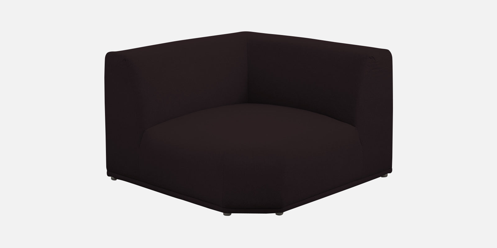 Adam Fabric LHS Sectional Sofa (3+Ottoman Lounger) In Cara Brown Colour - Febonic Living