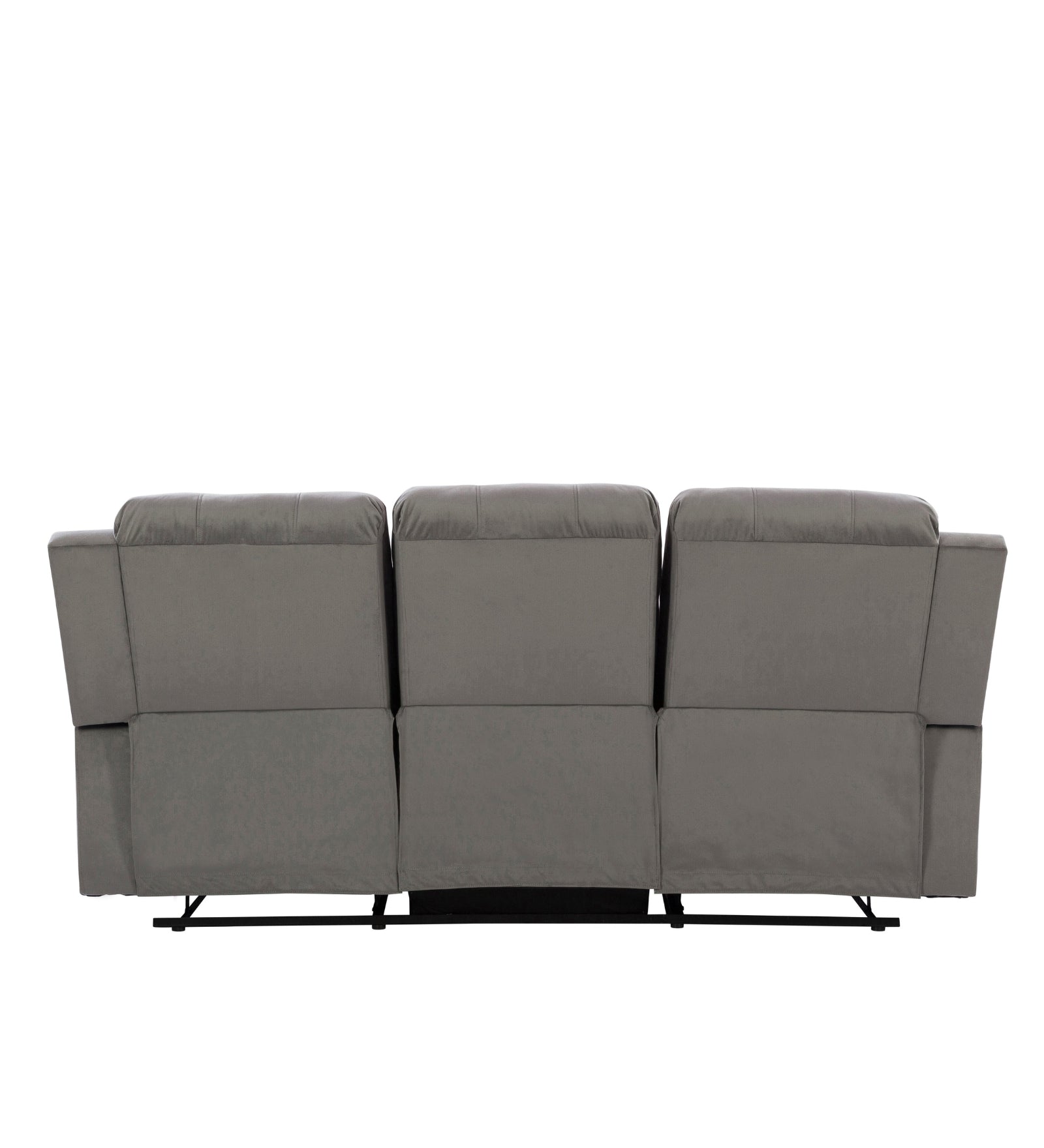 Newton Velvet 3 Seater Motorized Recliner In Concrete Grey Colour - Febonic Living
