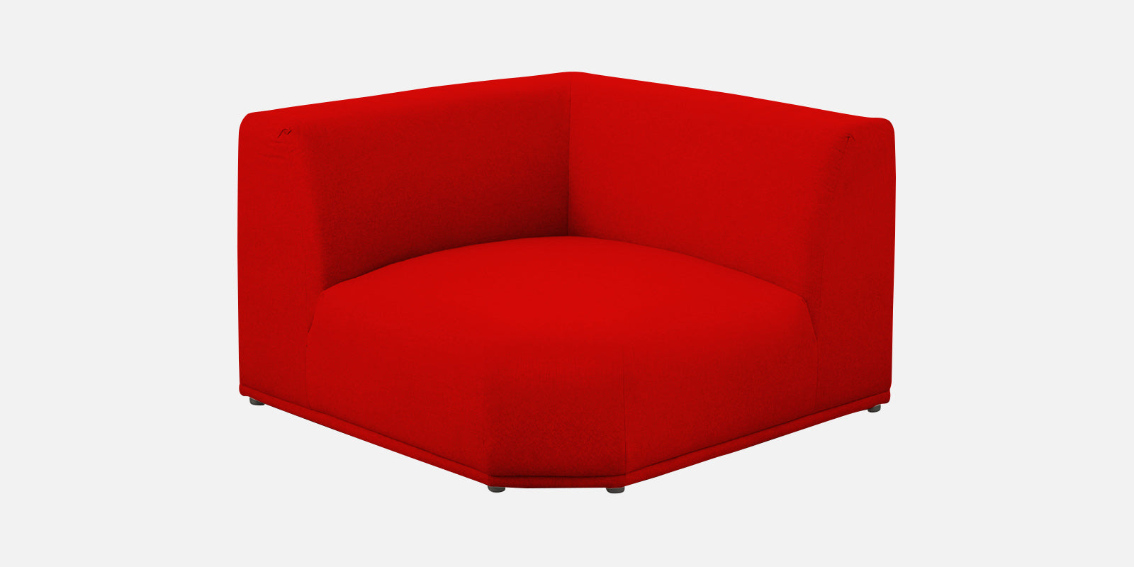 Adam Fabric RHS Sectional Sofa (3+Ottoman Lounger) In Ruby Red Colour - Febonic Living