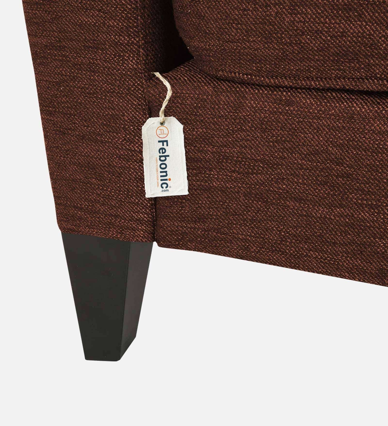 Nigar Fabric 1 Seater Sofa In Coffee Brown Colour - Febonic Living