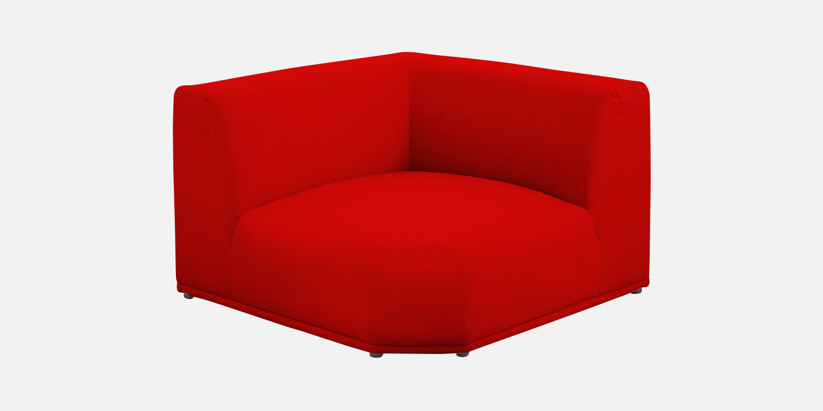 Adam Fabric LHS Sectional Sofa (3+Ottoman Lounger) In Ruby Red Colour - Febonic Living