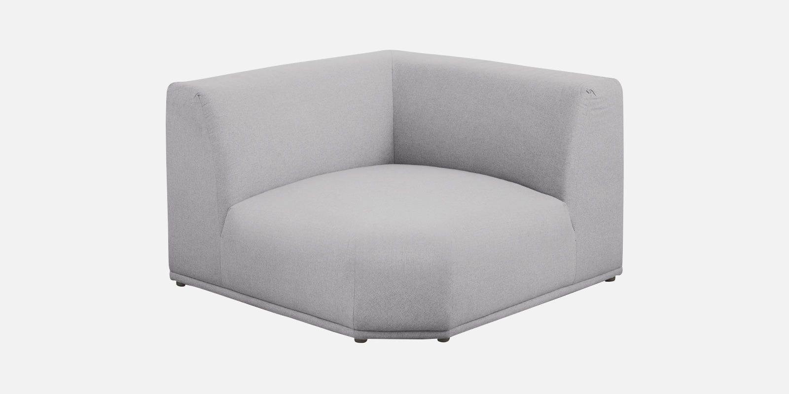 Adam Fabric LHS Sectional Sofa (3+Ottoman Lounger) In Lit Grey Colour - Febonic Living