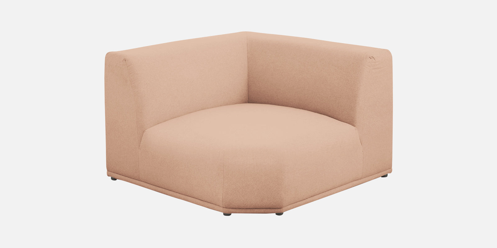 Adam Fabric LHS Sectional Sofa (3+Ottoman Lounger) In Cosmic Beige Colour - Febonic Living