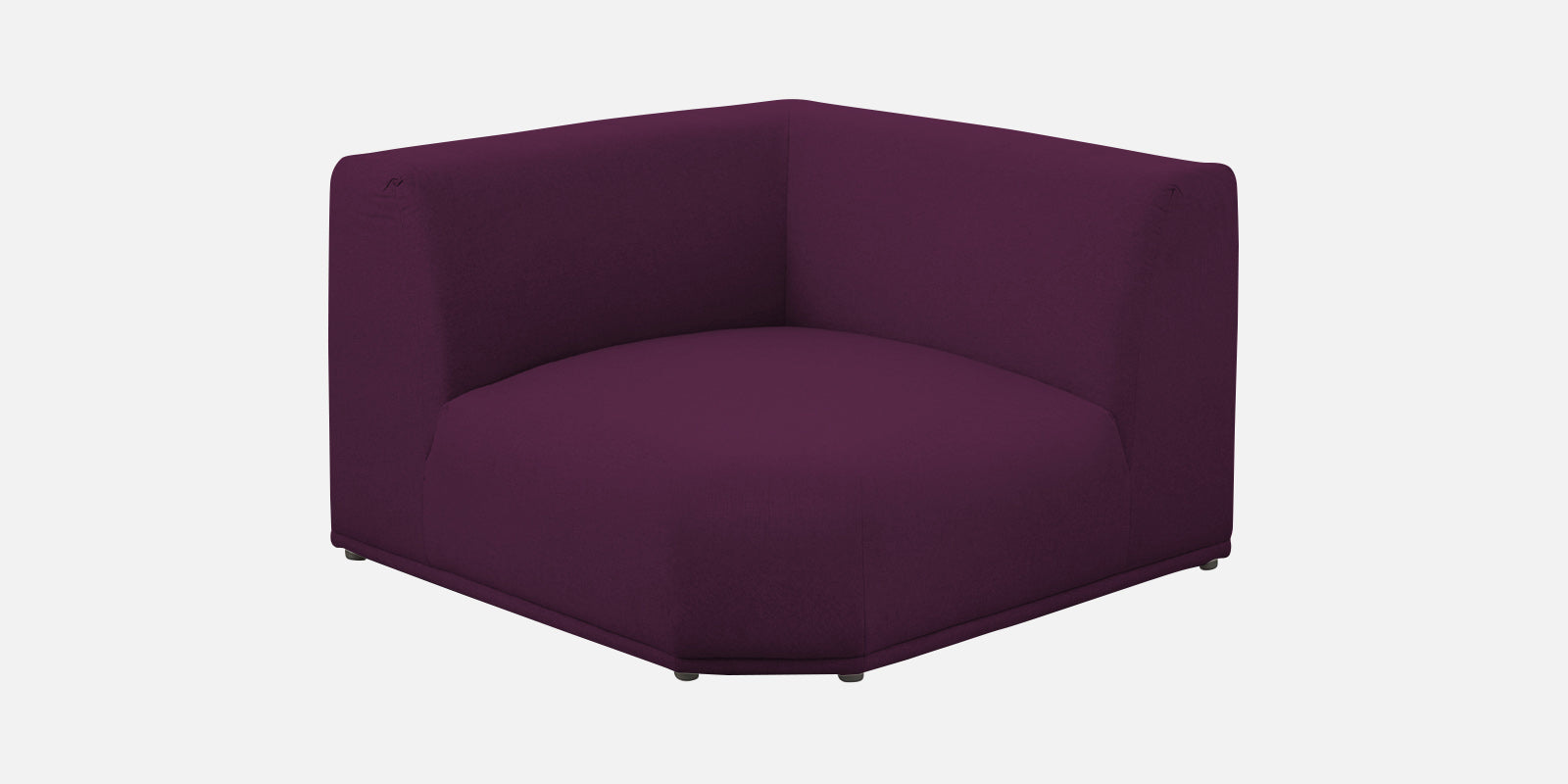 Adam Fabric RHS Sectional Sofa (3+Ottoman Lounger) In Greek Purple Colour - Febonic Living