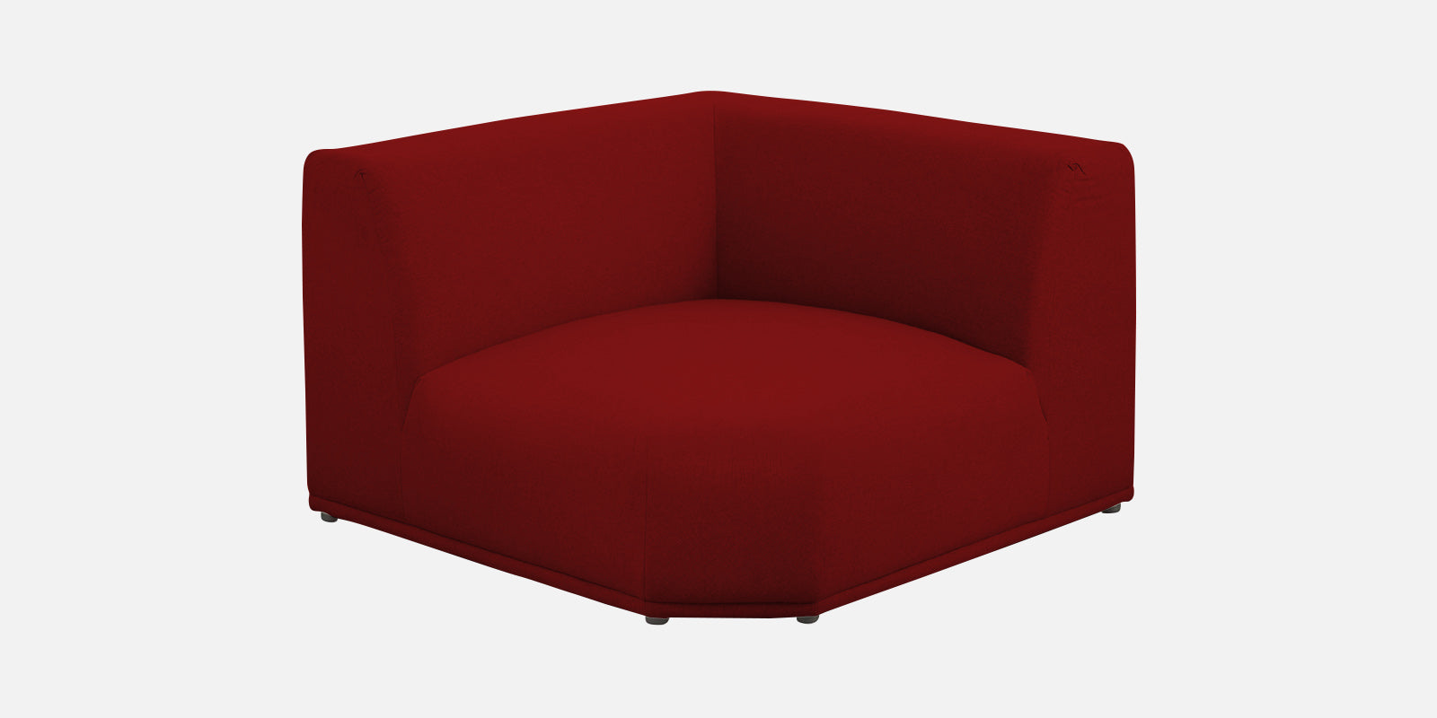 Adam Fabric LHS Sectional Sofa (3+Ottoman Lounger) In Blood Maroon Colour - Febonic Living