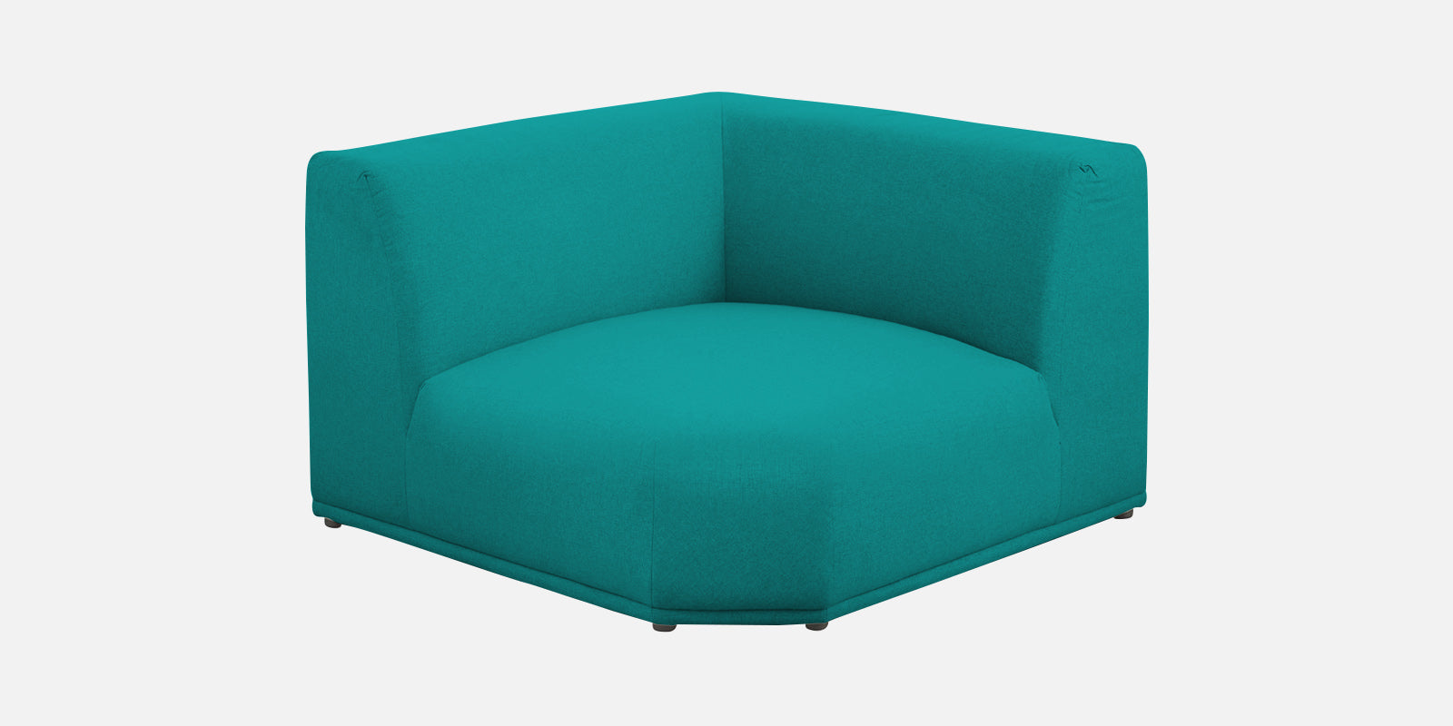 Adam Fabric LHS Sectional Sofa (3+Ottoman Lounger) In Sea green Colour - Febonic Living