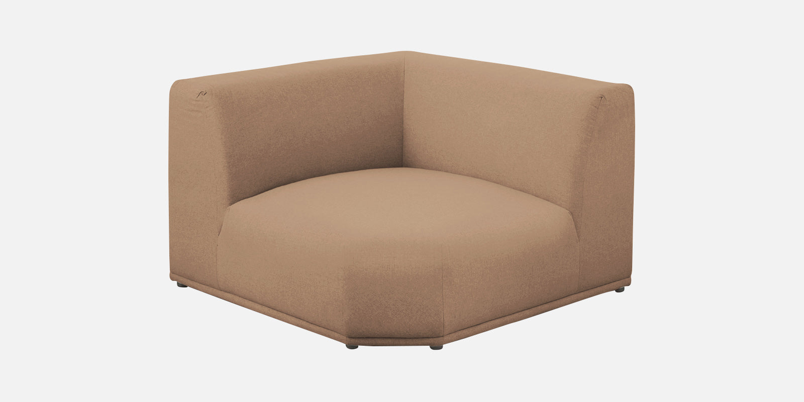 Adam Fabric RHS Sectional Sofa (3+Ottoman Lounger) In Cookie Beige Colour - Febonic Living