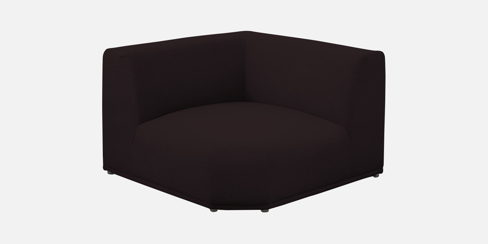 Adam Fabric RHS Sectional Sofa (3+Ottoman Lounger) In Cara Brown Colour - Febonic Living