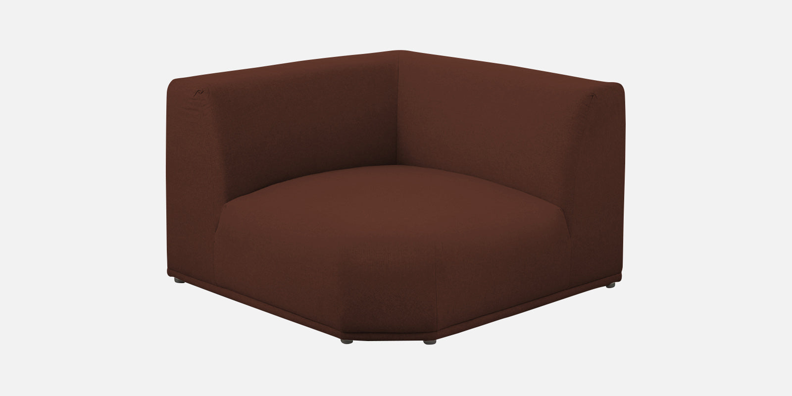 Adam Fabric RHS Sectional Sofa (3+Ottoman Lounger) In Coffee Brown Colour - Febonic Living