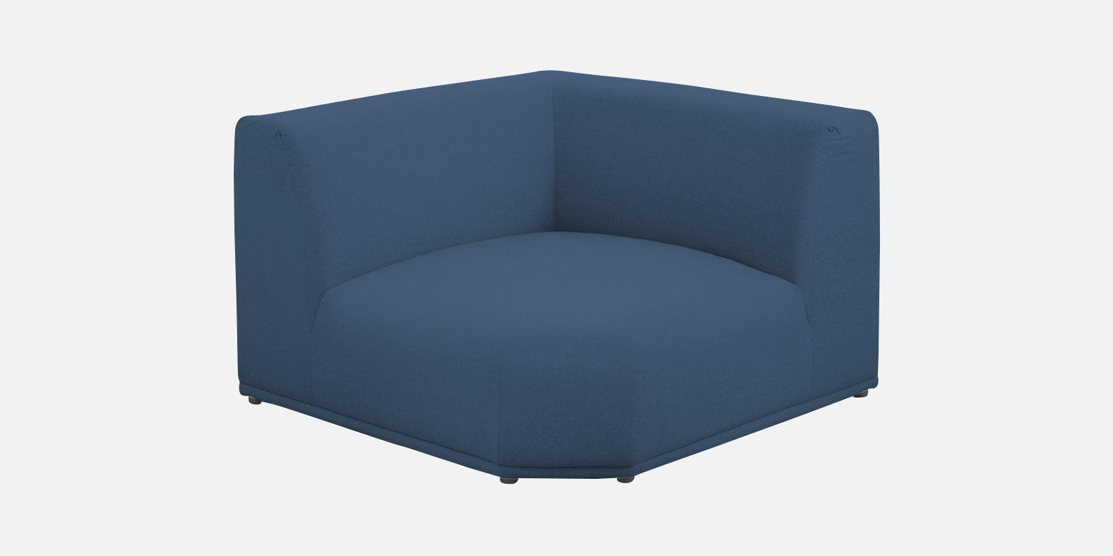 Adam Fabric LHS Sectional Sofa (3+Ottoman Lounger) In Light Blue Colour - Febonic Living