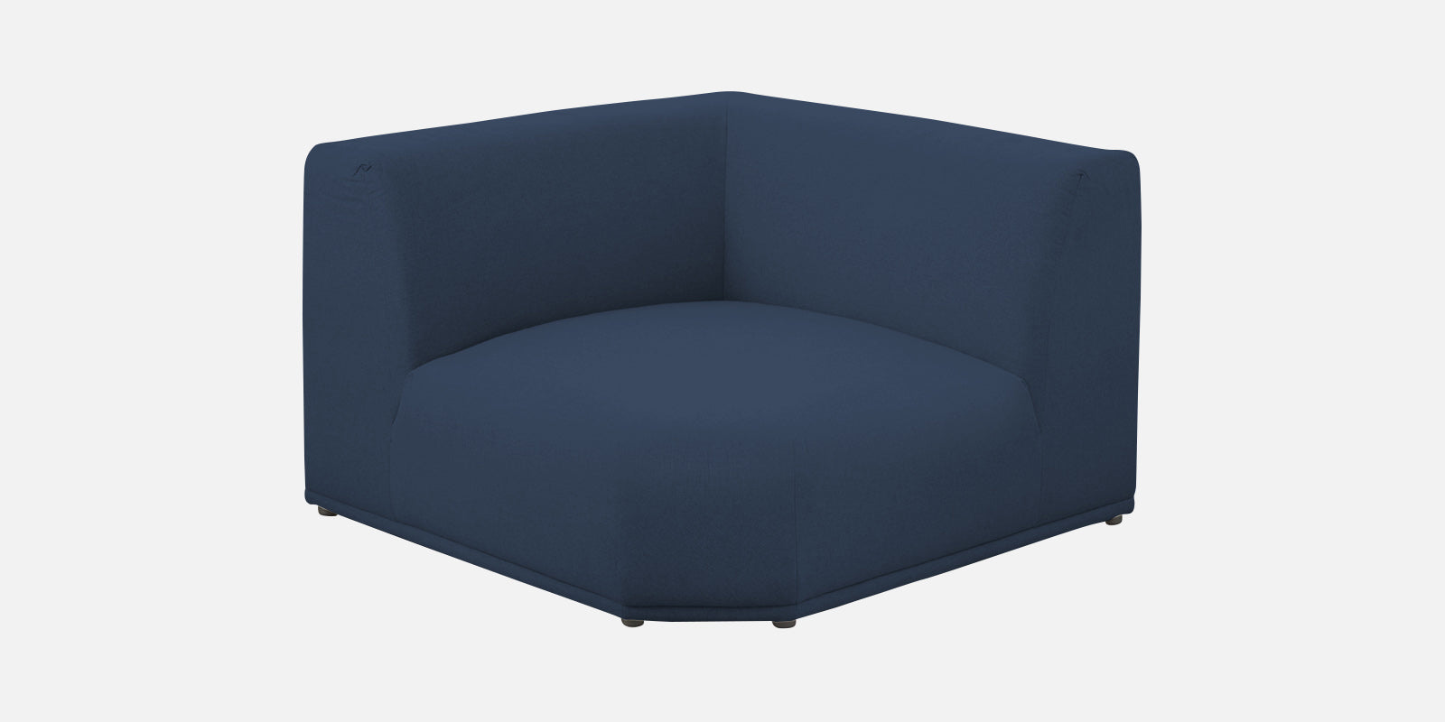 Adam Fabric RHS Sectional Sofa (3+Ottoman Lounger) In Denim Blue Colour - Febonic Living