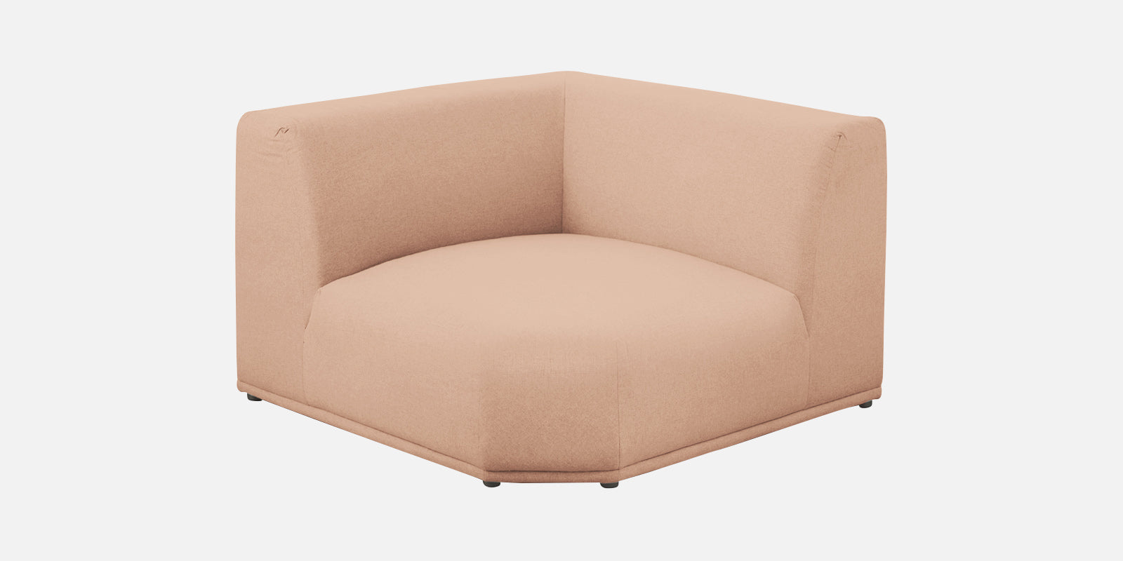 Adam Fabric RHS Sectional Sofa (3+Ottoman Lounger) In Cosmic Beige Colour - Febonic Living