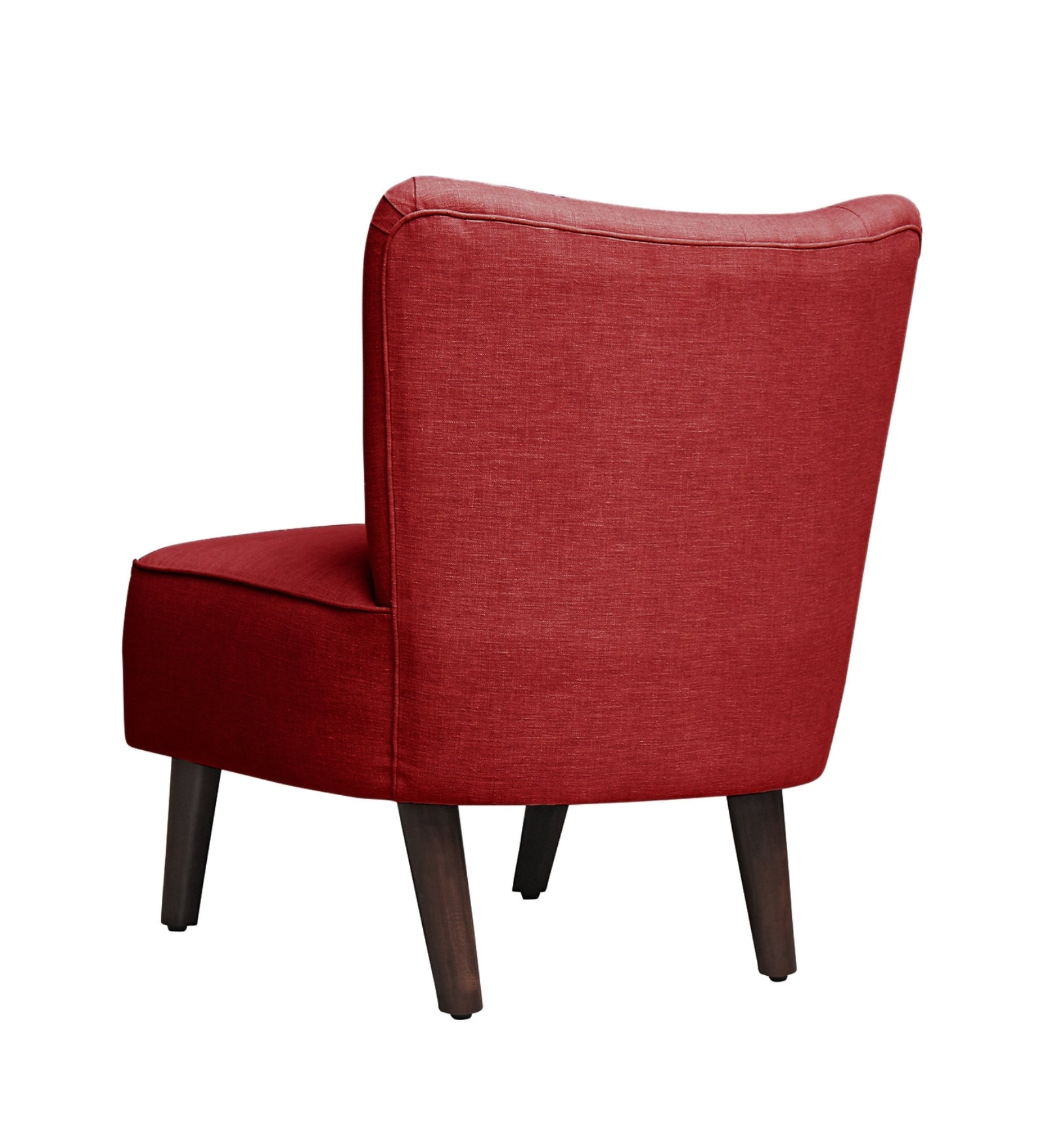 Lola Fabric Slipper Chair in Blood Maroon Colour - Febonic Living