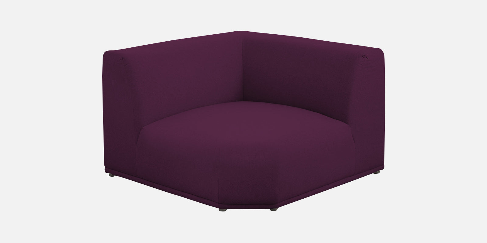 Adam Fabric LHS Sectional Sofa (3+Ottoman Lounger) In Greek Purple Colour - Febonic Living