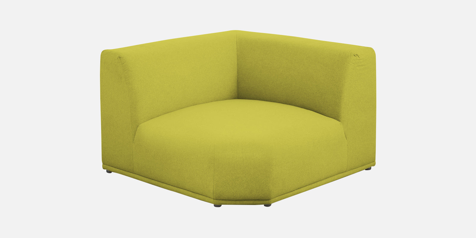 Adam Fabric LHS Sectional Sofa(3+Ottoman Lounger) In Parrot Green Colour - Febonic Living