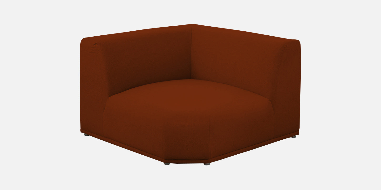 Adam Fabric RHS Sectional Sofa (3+Ottoman Lounger) In Burnt Orange Colour - Febonic Living