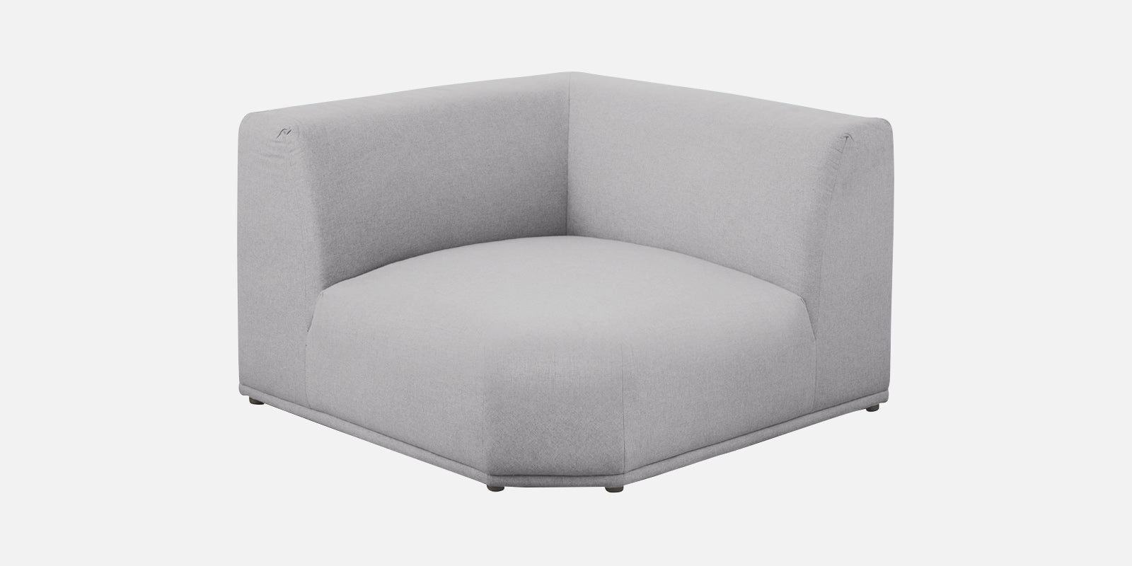 Adam Fabric RHS Sectional Sofa (3+Ottoman Lounger) In Lit Grey Colour - Febonic Living