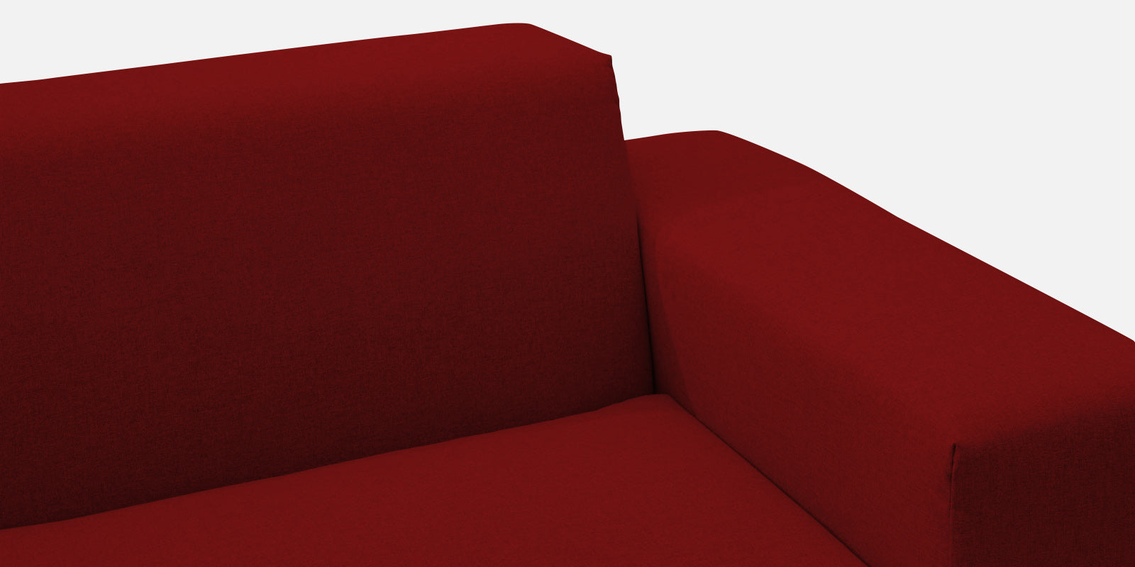 Adam Fabric RHS Sectional Sofa (3+Ottoman Lounger) In Blood Maroon Colour - Febonic Living