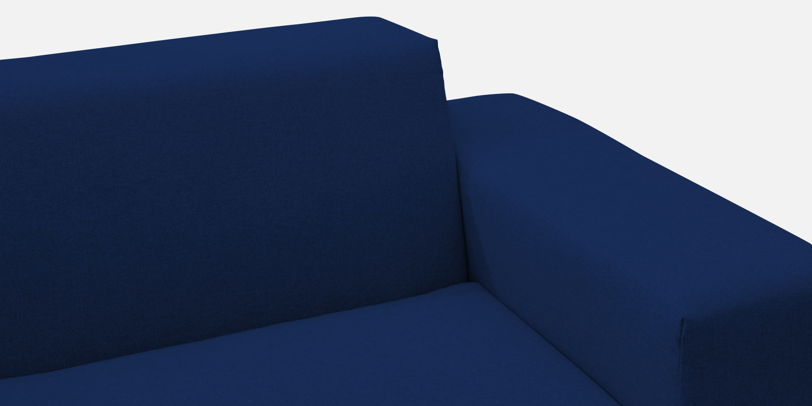 Adam Fabric RHS Sectional Sofa (3+Ottoman Lounger) In Royal Blue Colour - Febonic Living