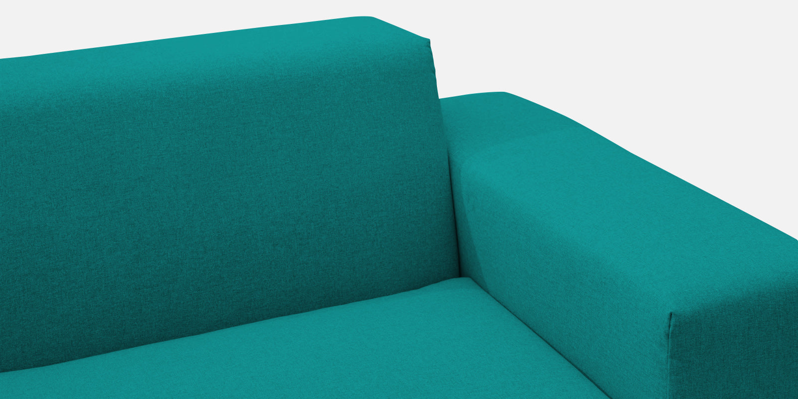 Adam Fabric RHS Sectional Sofa (3+Ottoman Lounger) In Sea green Colour - Febonic Living