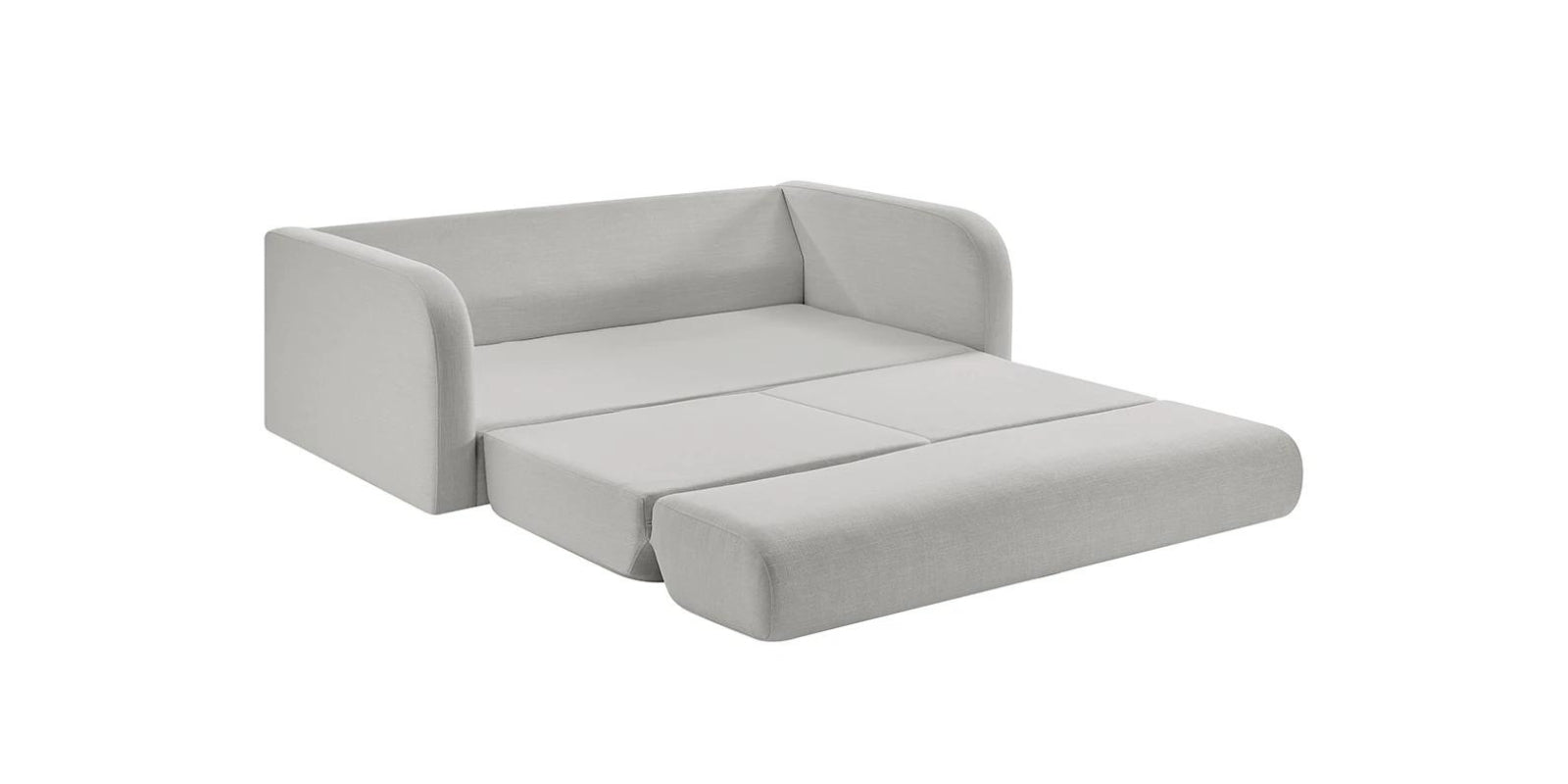 Rosa Fabric 3 Seater Foldable Sofa Cum Bed In Lit Grey Colour - Febonic Living