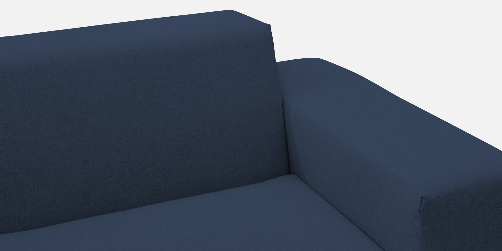 Adam Fabric RHS Sectional Sofa (3+Ottoman Lounger) In Denim Blue Colour - Febonic Living